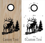 StickerChef Cornhole Boards Decals Elk Buck Set Boards Bean Bag Toss Sticker