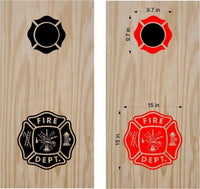 Cornhole Boards Decals Fire Dept Firemen Fire Fighter Sticker Game Custom Text