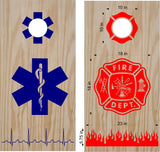 Cornhole Boards Decals Fire EMS EMT Fireman Fighter Sticker 10BF