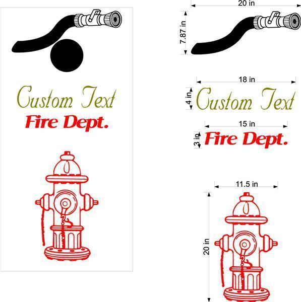 Cornhole Boards Decals Fire Hydrant Fireman Fire Fighter Rescue Sticker FP18