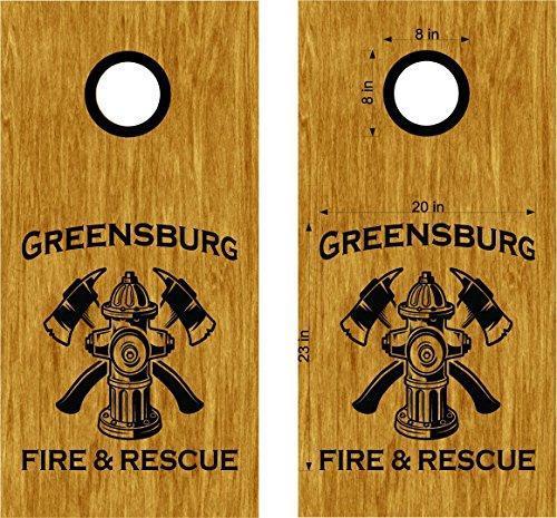 Cornhole Boards Decals Fireman Fire Fighter Department Stickers 2