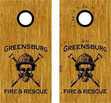 Cornhole Boards Decals Fireman Fire Fighter Department Stickers