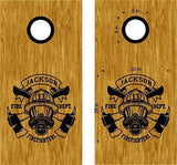 Cornhole Boards Decals Fireman Fire Fighter Department Vinyl Stickers Comes With Rings 3