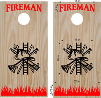 Cornhole Boards Decals Fireman Fire Fighter Rescue Sticker FP18b