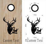 Cornhole Boards Decals Monster Buck Deer Set Boards Bean Bag Toss Sticker