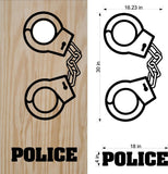 Cornhole Boards Decals Police Sheriff Hand-Cuffs Sticker 29