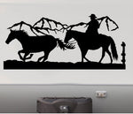 Cowboy Equestrian Horseback Riding Horse Trailer Decals Trailer Sticker