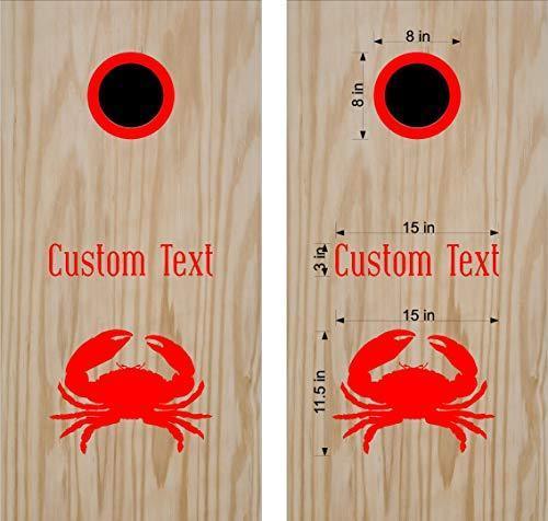 StickerChef Crab Animal Cornhole Board Decals Stickers Both Boards