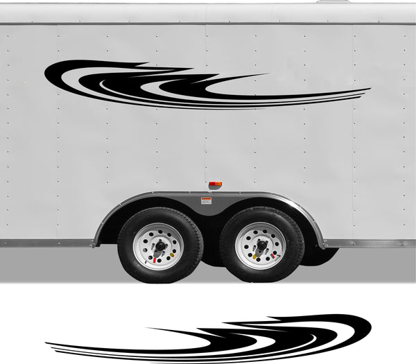 Pontoon Boat Custom RV Decals and Stripes CB42 Replacement Trailer Set