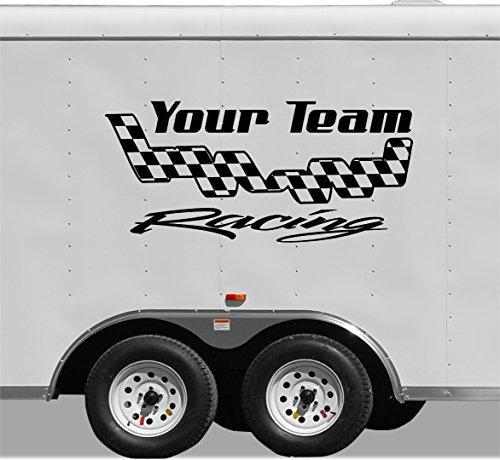 Custom Team Name Racing Trailer Decals and Stickers