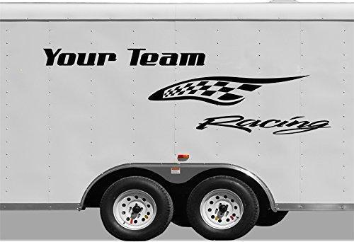 Custom Racing Team Name Trailer Decals Stickers Murals
