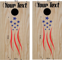 Custom Text USA Patriotic Cornhole Board Decals Flag Stickers Pat03
