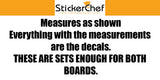 StickerChef Beach Ocean Diver Down Cornhole Board Decals Stickers -