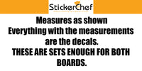 StickerChef Walleye Fishing Cornhole Board Decals Wrap Stickers Bean Bag Toss with Rings