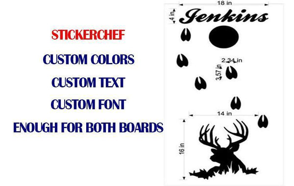 Deer Buck Doe Elk Hunting Cornhole Board Vinyl Decal Sticker B01
