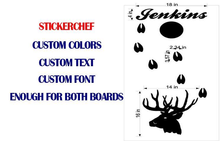 Cornhole Board Decals Deer Tracks Hunting Buck With Tracks