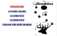 Deer Buck Doe Elk Hunting Cornhole Board Vinyl Decal Sticker B03