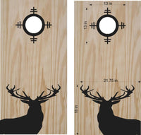Deer Buck Hunting Cornhole Board Vinyl Decal Sticker