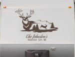 Deer Buck Jumping Mountains RV Camper 5th Wheel Motor Home Vinyl Decal Sticker