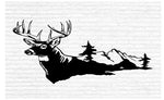 Deer Buck Man Cave Animal Rustic Cabin Lodge Mountains Hunting Vinyl Wall Art Sticker Decal Graphic Home Decor