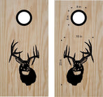 Deer Head Cornhole Decal Set Boards Bean Bag Toss Sticker