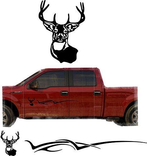 Deer Hunting Buck Trailer Decals Truck Decal Side Set Vinyl Sticker Auto Decor Graphic Kit TT13 23 L x 4.5 T per Side