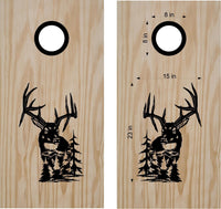StickerChef Deer Mountains Cornhole Decal Set Boards Bean Bag Toss Sticker
