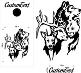 Deer Wolf Mountain Lions Cornhole Board Vinyl Decal Sticker
