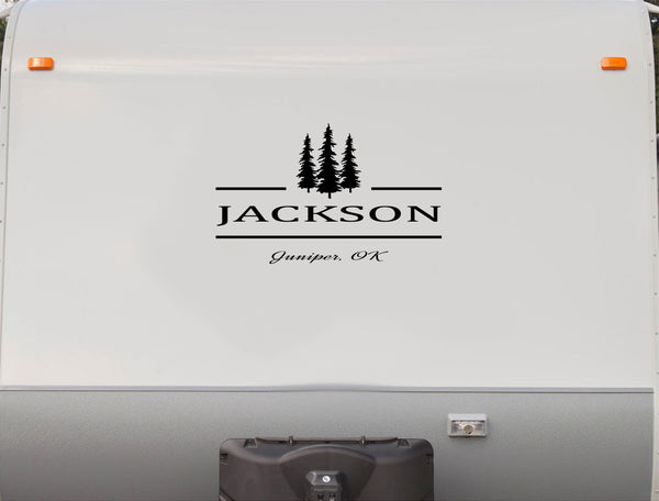 Personalized Rv Tags Custom Family Name RV Decals - Personalized Camper Graphics | Sticker Chef