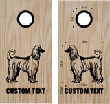 Dog Afghan Hound Cornhole Decal Set Boards Bean Bag Toss Sticker