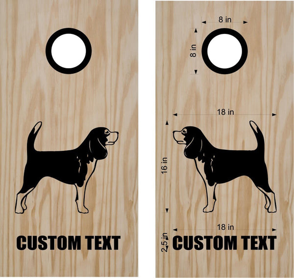 Dog Beagle Cornhole Decal Set Boards Bean Bag Toss Sticker