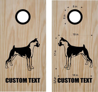Dog Boxer Cornhole Decal Set Boards Bean Bag Toss Sticker