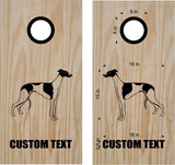 Dog Grey Hound Cornhole Decal Set Boards Bean Bag Toss Sticker