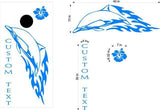 StickerChef Dolphin Ocean Hibiscus Cornhole Board Vinyl Decal Sticker Sticker Chef