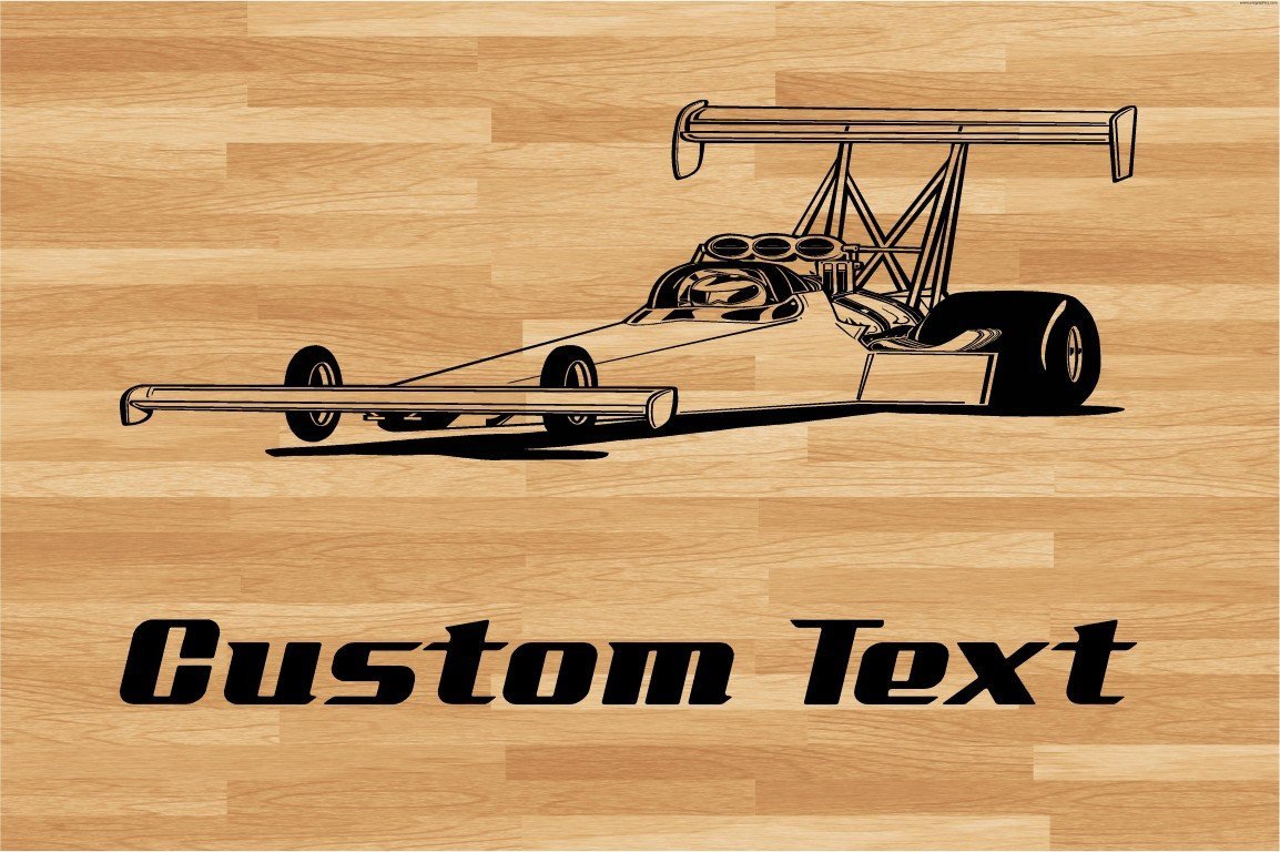 Dragster Drag Racing Car Wall Decal for Boys Room