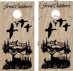 Duck Deer Hunting Cornhole Board Decals Stickers Bean Bag Toss