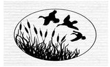 Duck Hunting Geese Cattails Marsh Vinyl Wall Art Sticker Decal Graphic Home Decor