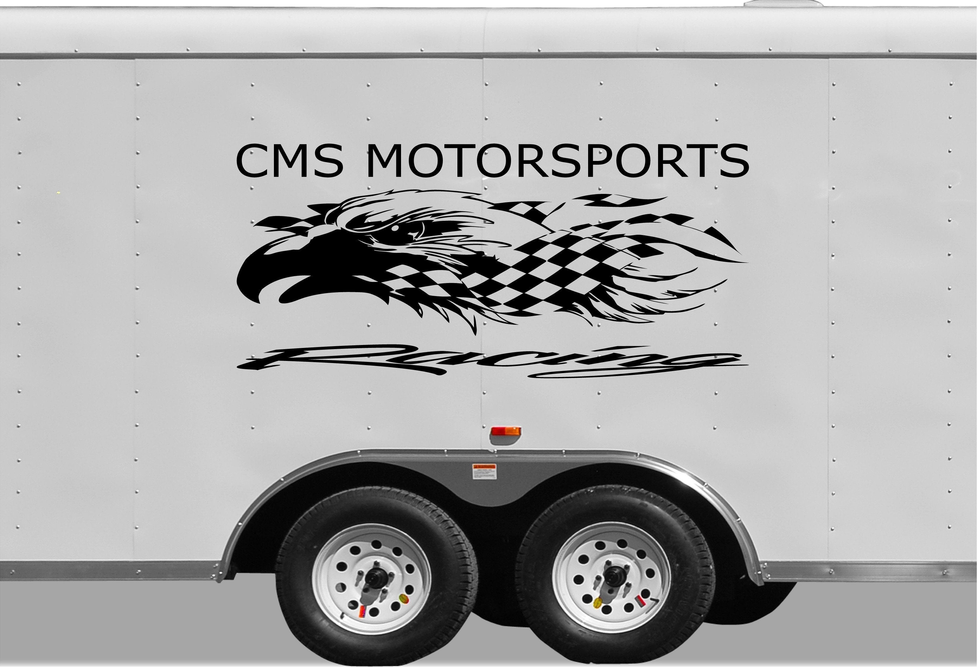 Eagle Motorcycle Trailer Decals Custom All American Motorcycle