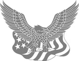 Eagle Flag Etched Decal- For Shower Doors, Glass Doors and