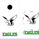 Eagles Football Cornhole Board Decal Sticker School Mascot