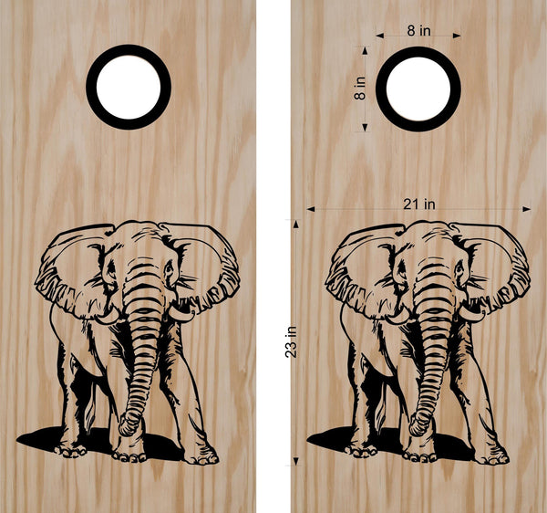 StickerChef Elephant Cornhole Board Decals Bean Bag Toss Sticker