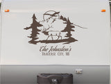 Elk Buck Mountains RV Camper Motor Home Decal Sticker   Sign  CD121