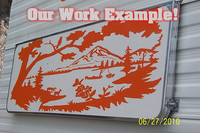 Equestrian Horse Trailer Vinyl Decals Enclosed Trailer Stickers Graphics Mural 240