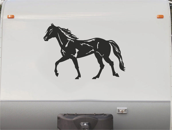 Equestrian Horse Trailer Vinyl Decals Enclosed Trailer Stickers Graphics Mural 244