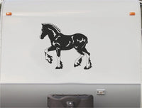 Equestrian Horse Trailer Vinyl Decals Enclosed Trailer Stickers Graphics Mural 248
