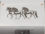 Equestrian Horse Trailer Vinyl Decals Enclosed Trailer Stickers Graphics Mural 253