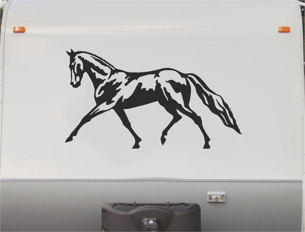 Equestrian Horseback Riding Horse Trailer Vinyl Decals Enclosed Trailer Stickers Graphics Mural 207