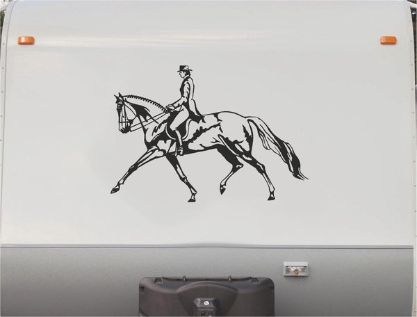 Equestrian Horseback Riding Horse Trailer Vinyl Decals Enclosed Trailer Stickers Graphics Mural 208