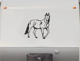 Equestrian Horseback Riding Horse Trailer Vinyl Decals Enclosed Trailer Stickers Graphics Mural 209