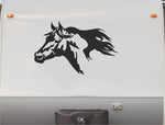 Equestrian Horseback Riding Horse Trailer Vinyl Decals Enclosed Trailer Stickers Graphics Mural 213